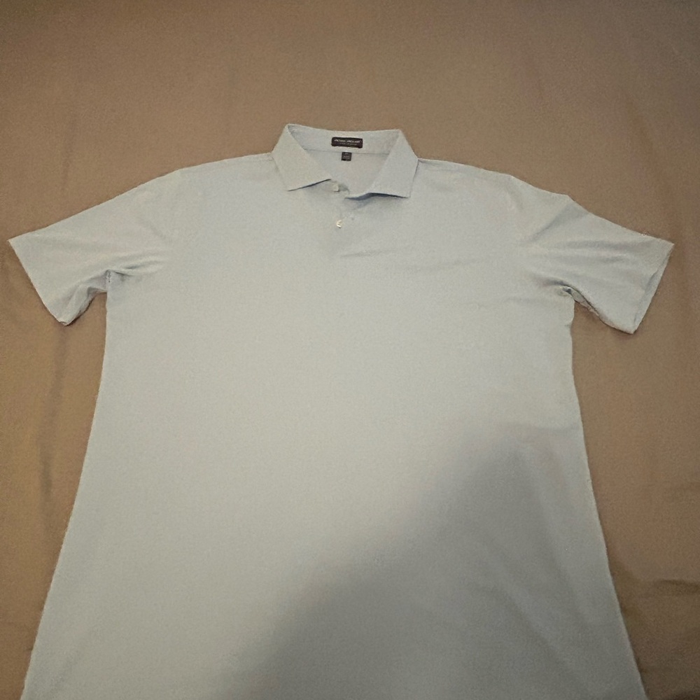 Peter Millar Light Blue Polo Shirt - Short Sleeve Performance